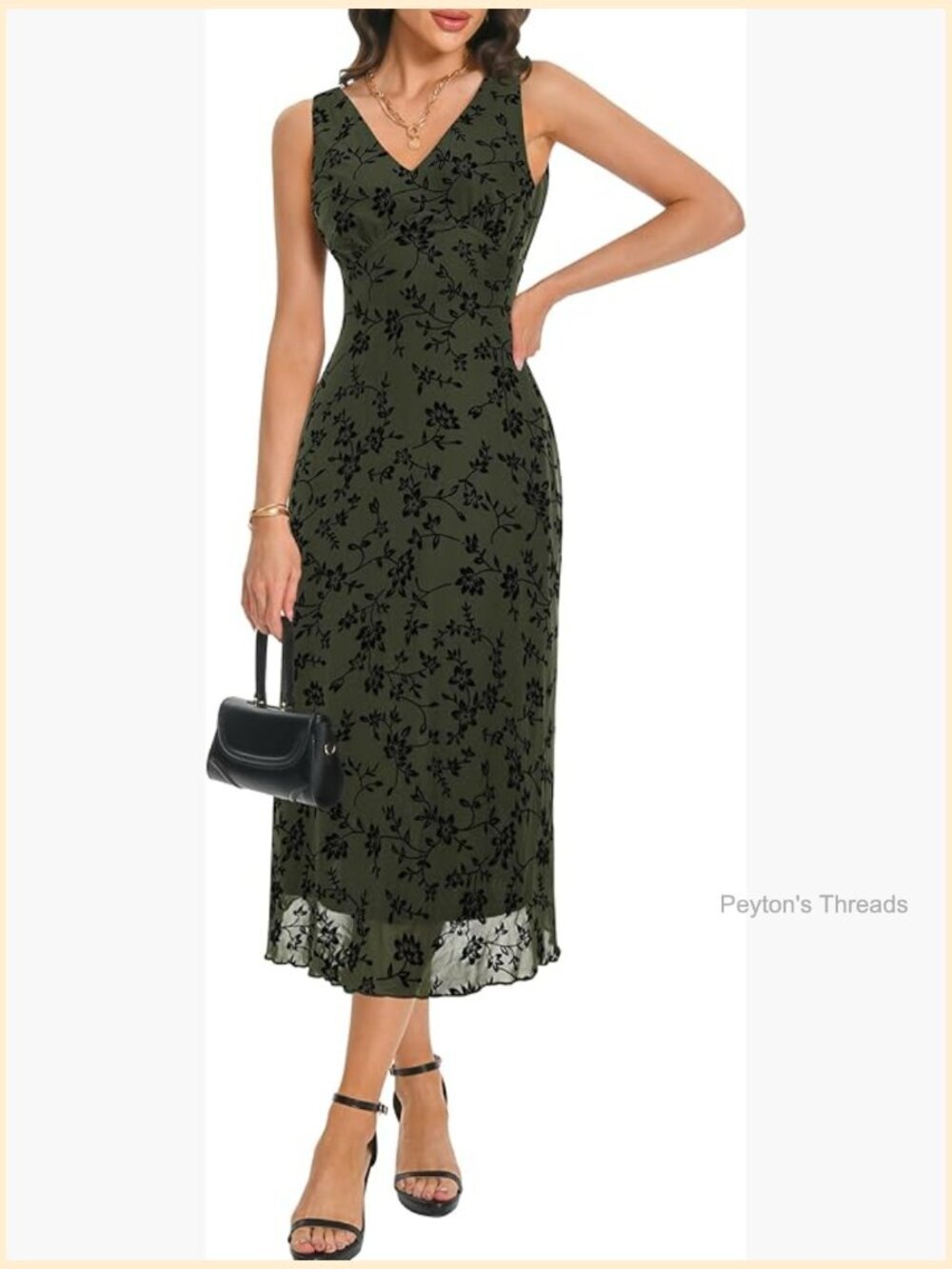 Sleeveless V-Neck Mesh Maxi Dress Wedding Guest Cocktail Party